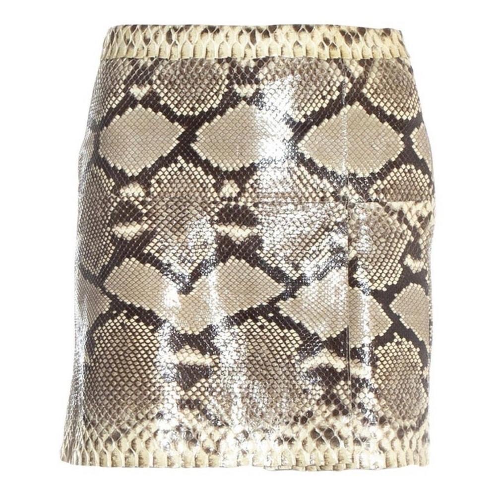 RARE Dolce & Gabbana 2005 100% Genuine Python Snake Skin Mini Skirt Sz 40